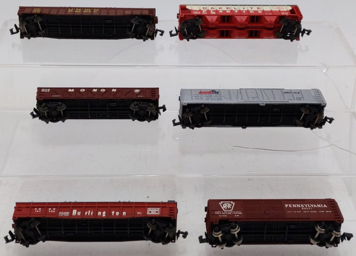 N Scale Assorted Freight Cars [6] VG/Box