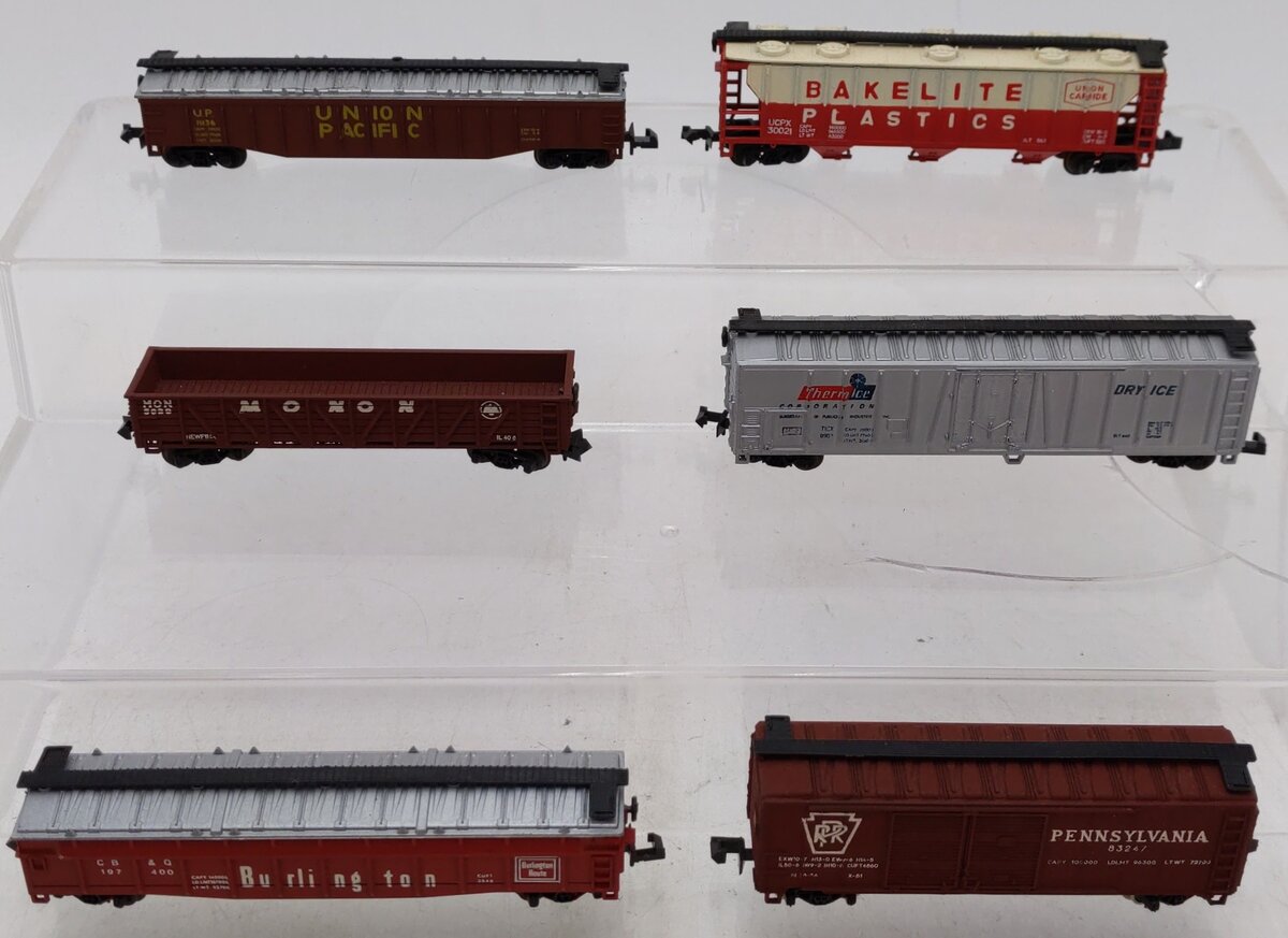 N Scale Assorted Freight Cars [6] VG/Box