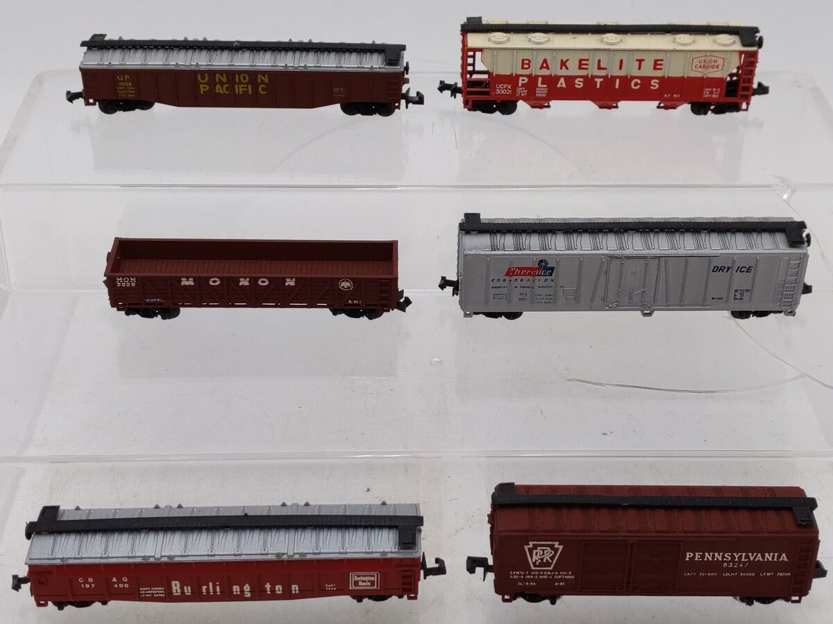 N Scale Assorted Freight Cars [6] VG/Box