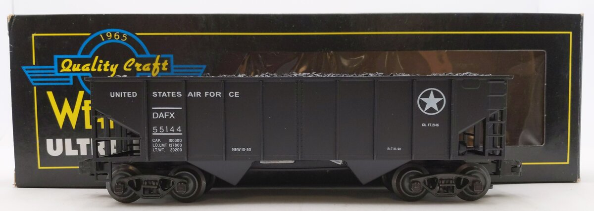 Weaver U1146LD O Scale United States Air Force Coal Hopper #55144 (3 Rail) EX/Box