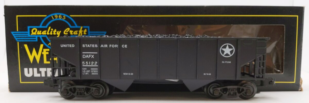 Weaver U1146LD O United States Air Force Coal Hopper #55122 (3 Rail) EX/Box
