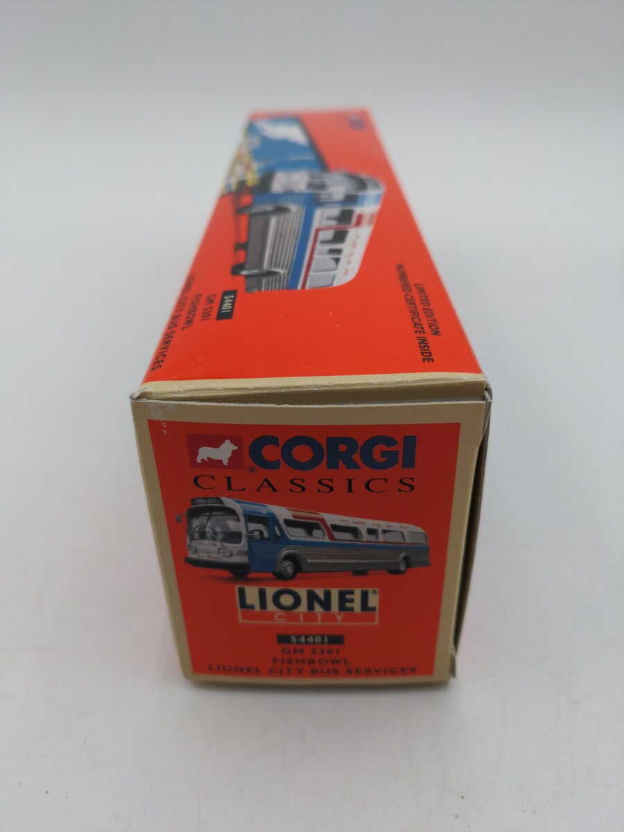 Corgi 54401 1:50 Lionel City Bus Services GM 5301 Fishbowl Bus EX/Box