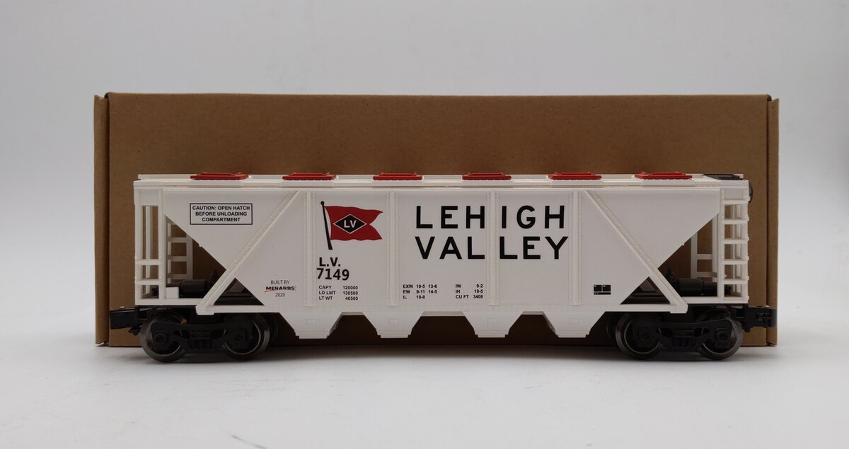 Menards 279-6981 O Lehigh Valley Covered Hopper Car #7149 EX/Box