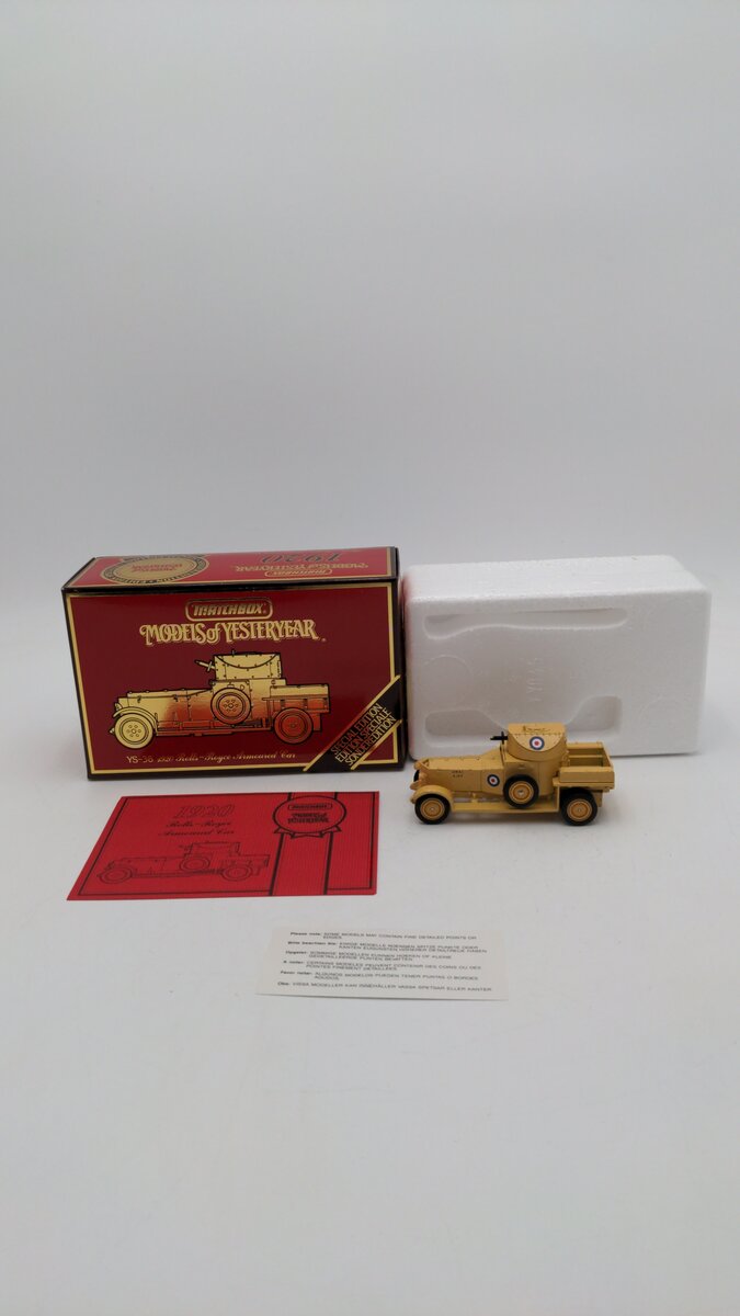 Matchbox YS-38 1920 1:43 Scale Rolls Royce Armored Car Diecast Limited Edition LN/Box