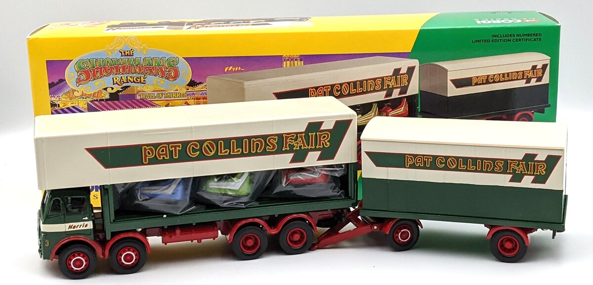 Corgi 099011:50 Pat Collins Fair ERF Dodgem Truck and Box Trailer Set MT/Box