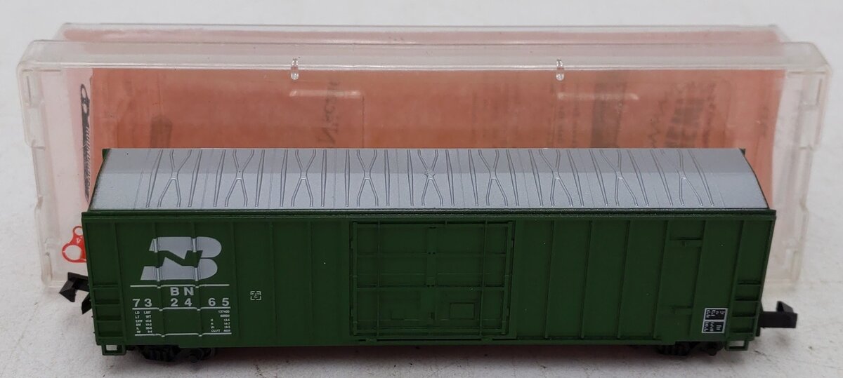 Roundhouse 8829 N Scale Burlington Northern Assembled Boxcar Kit #732465 EX/Box