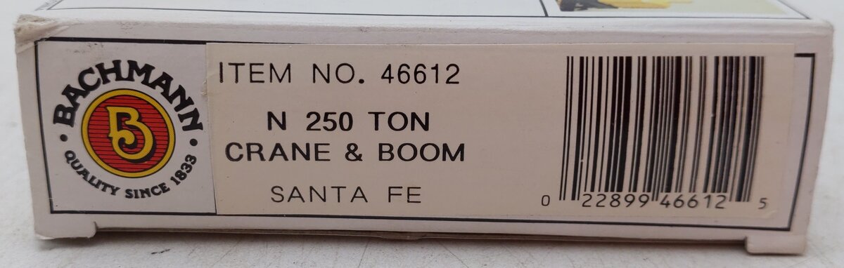 Bachmann 46612 N ATSF 250-Ton Operating Crane Car & Boom Tender EX/Box