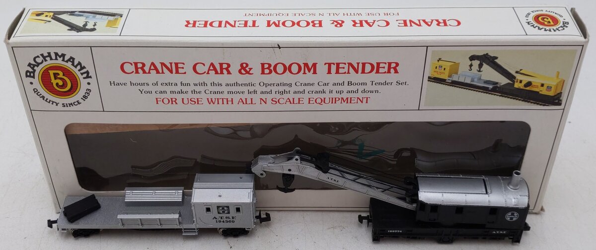 Bachmann 46612 N ATSF 250-Ton Operating Crane Car & Boom Tender EX/Box