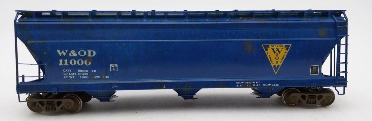 S Scale W&OD Weathered 3 Bay Hopper #11000 EX