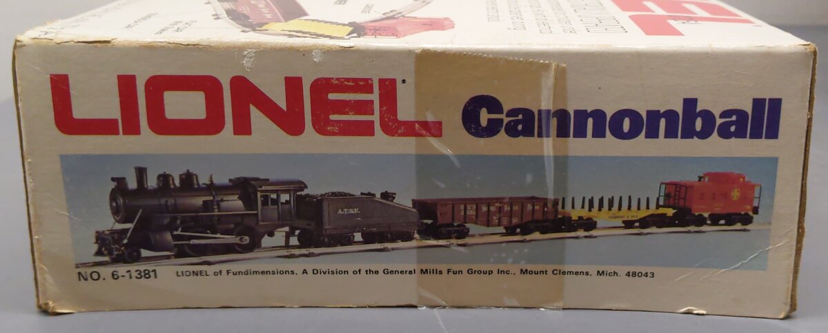 Lionel 6-1381 O Gauge AT&SF Cannonball Train Set EX/Box