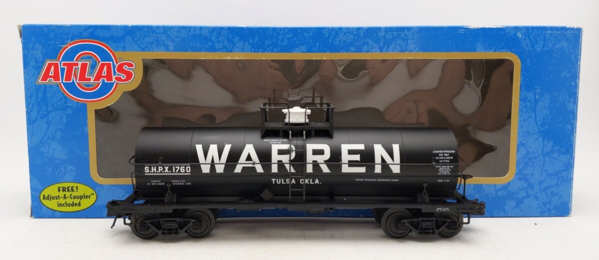 Atlas 8219-2 O Gauge SHPX Warren 11,000 Gallon Tank Car #1760 (3 Rail) LN/Box