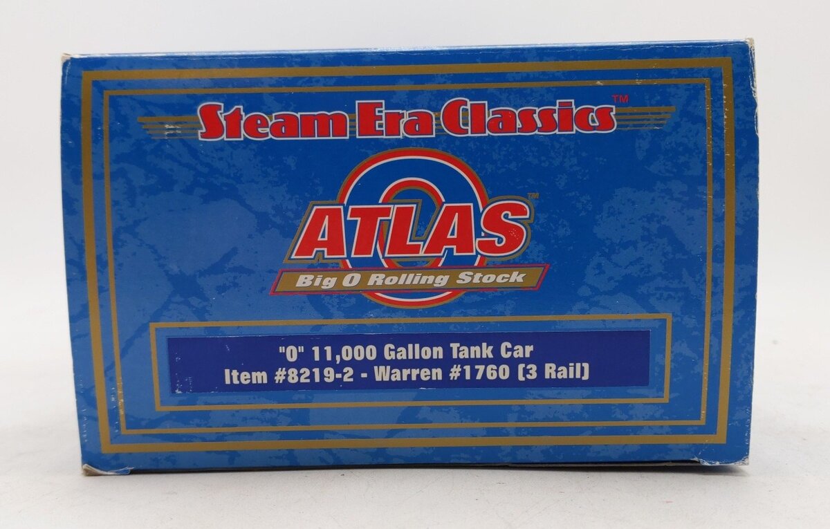 Atlas 8219-2 O Gauge SHPX Warren 11,000 Gallon Tank Car #1760 (3 Rail) LN/Box