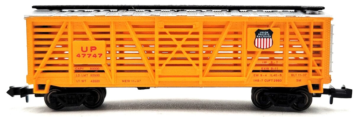 Bachmann 71551 N Scale Union Pacific 40' Stock Car #47747 LN/Box