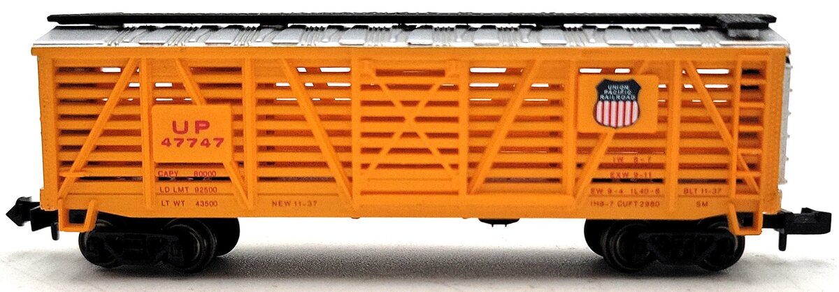 Bachmann 71551 N Scale Union Pacific 40' Stock Car #47747 LN/Box