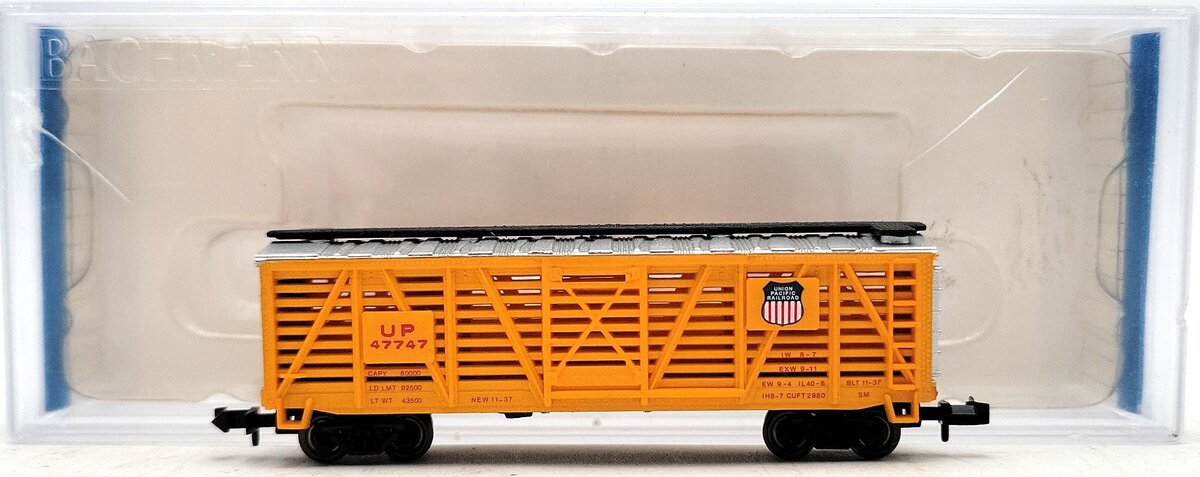 Bachmann 71551 N Scale Union Pacific 40' Stock Car #47747 LN/Box