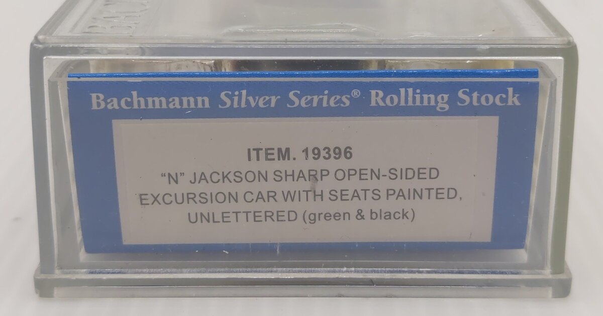Bachmann 19396 N Painted & Unlettered Jackson Sharp Excursion Car EX/Box