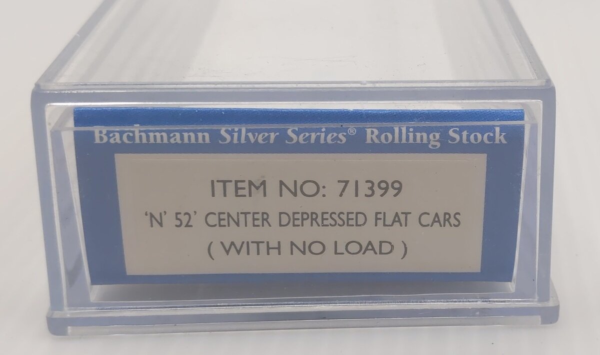 Bachmann 71399 N Undecorated 52' Center-Depressed Flat Car with No Load