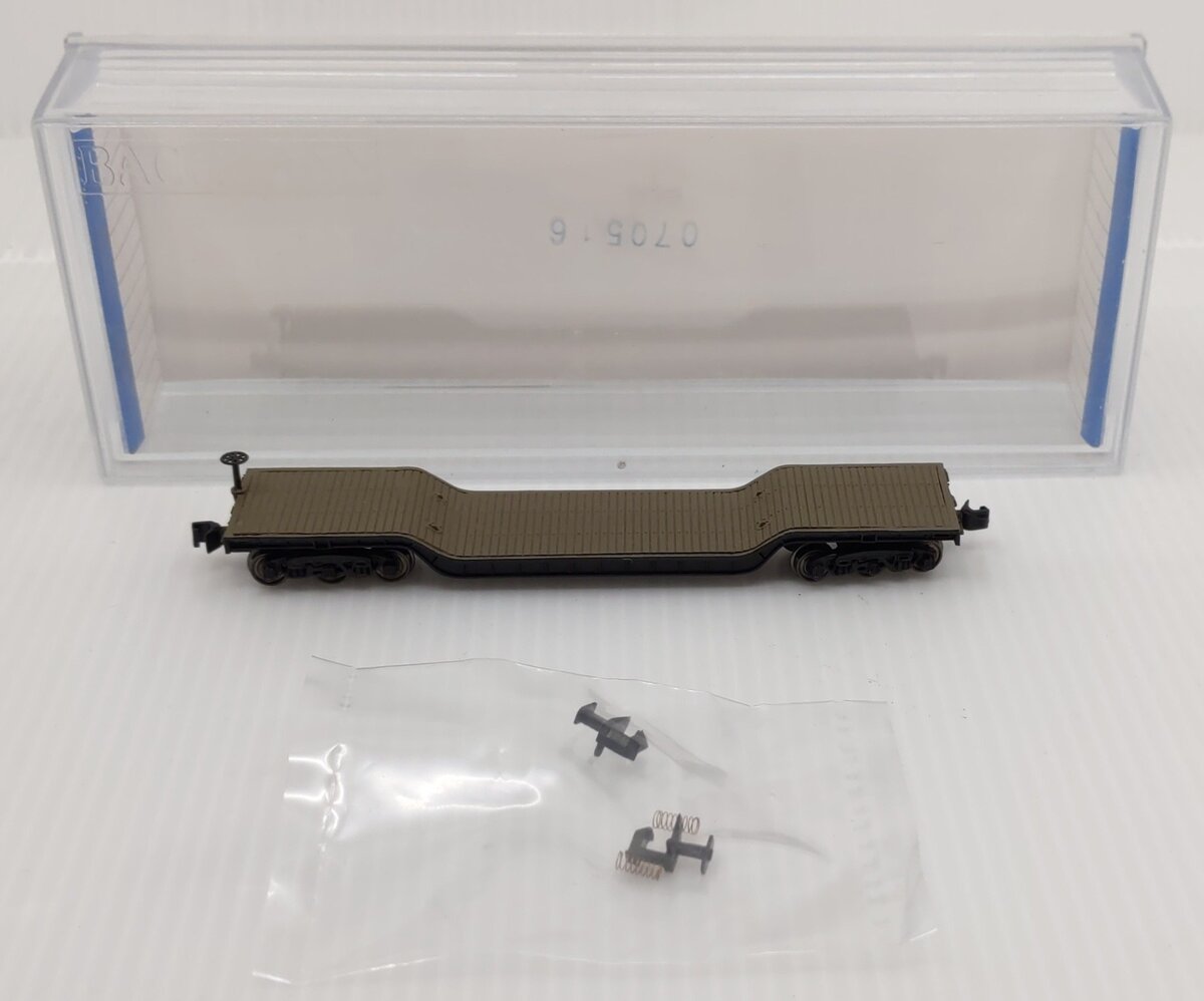 Bachmann 71399 N Undecorated 52' Center-Depressed Flat Car with No Load