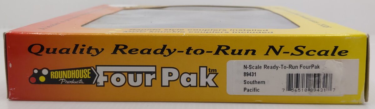 Roundhouse 89431 N Southern Pacific Ready-To-Run Passenger Cars (Pack of 4) LN/Box