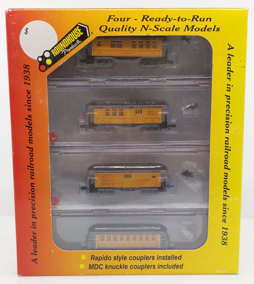 Roundhouse 89431 N Southern Pacific Ready-To-Run Passenger Cars (Pack of 4) LN/Box