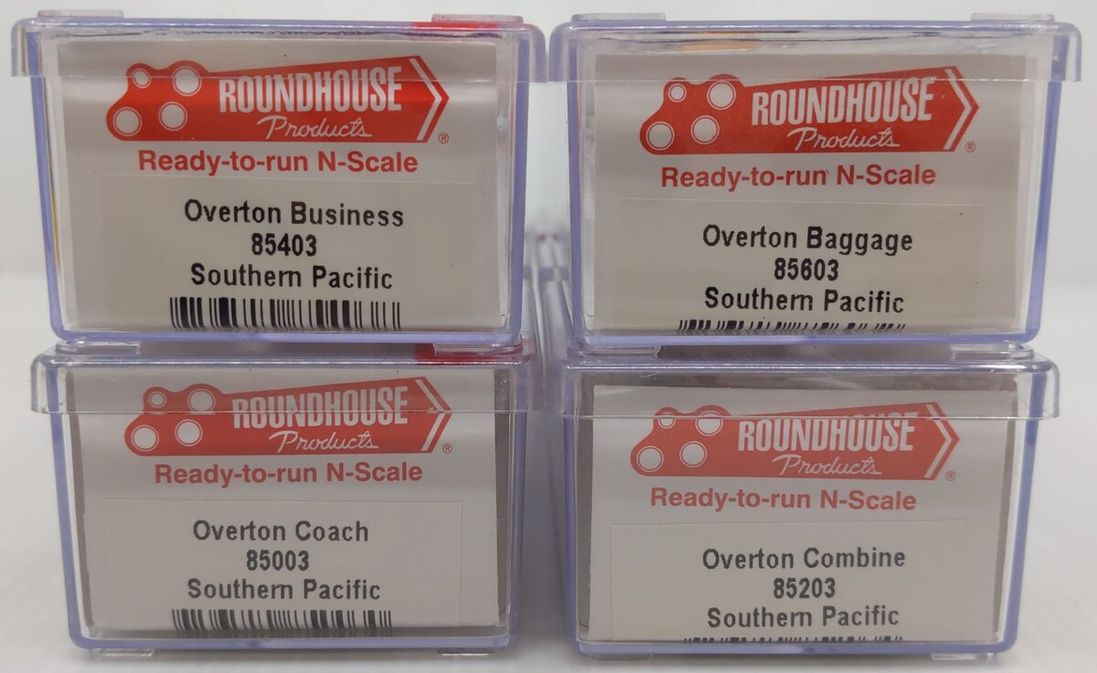 Roundhouse 89431 N Southern Pacific Ready-To-Run Passenger Cars (Pack of 4) LN/Box
