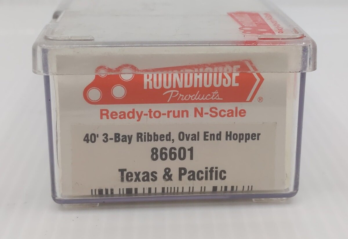 Roundhouse 86601 N Scale T&P 3-Bay Ribbed Hopper #9699 NIB