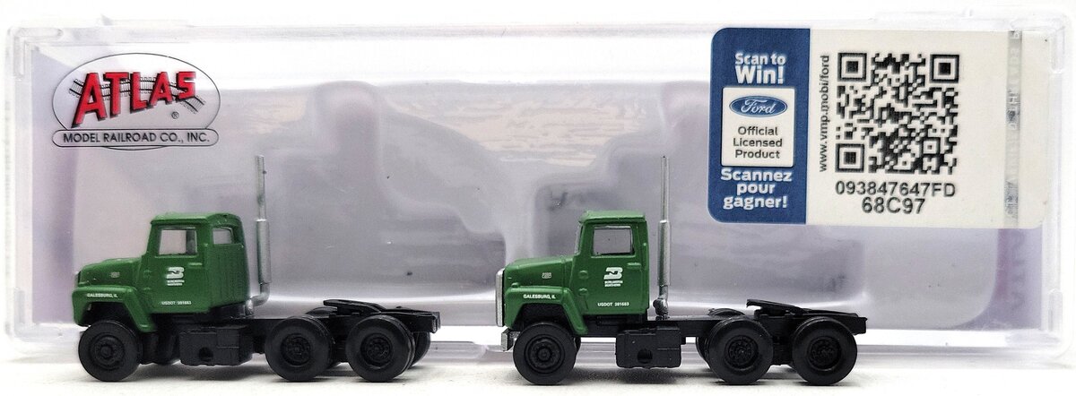 Atlas 60000080 N Burlington Northern Ford® Tractor Cabs (Green/White)