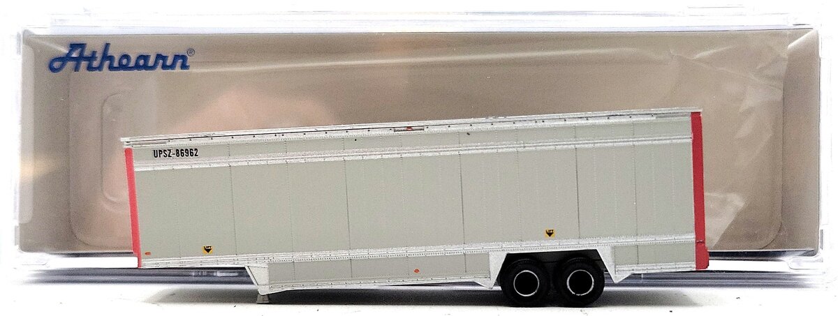 Athearn 6900 N UPS 40' Drop Sill Parcel Trailer,Red Ends #86962 LN/Box