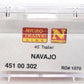 Micro-Trains 45100302 N Navajo 45' Fruehauf Van Trailer LN/Box