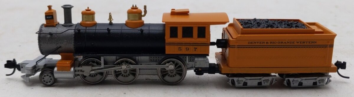 Athearn 11902 N Denver and Rio Grande Western Old Time 2-6-0 #597 EX/Box