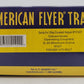 American Flyer 1919211 S Santa Fe 3 Bay Covered Hopper Car #101407 LN/Box