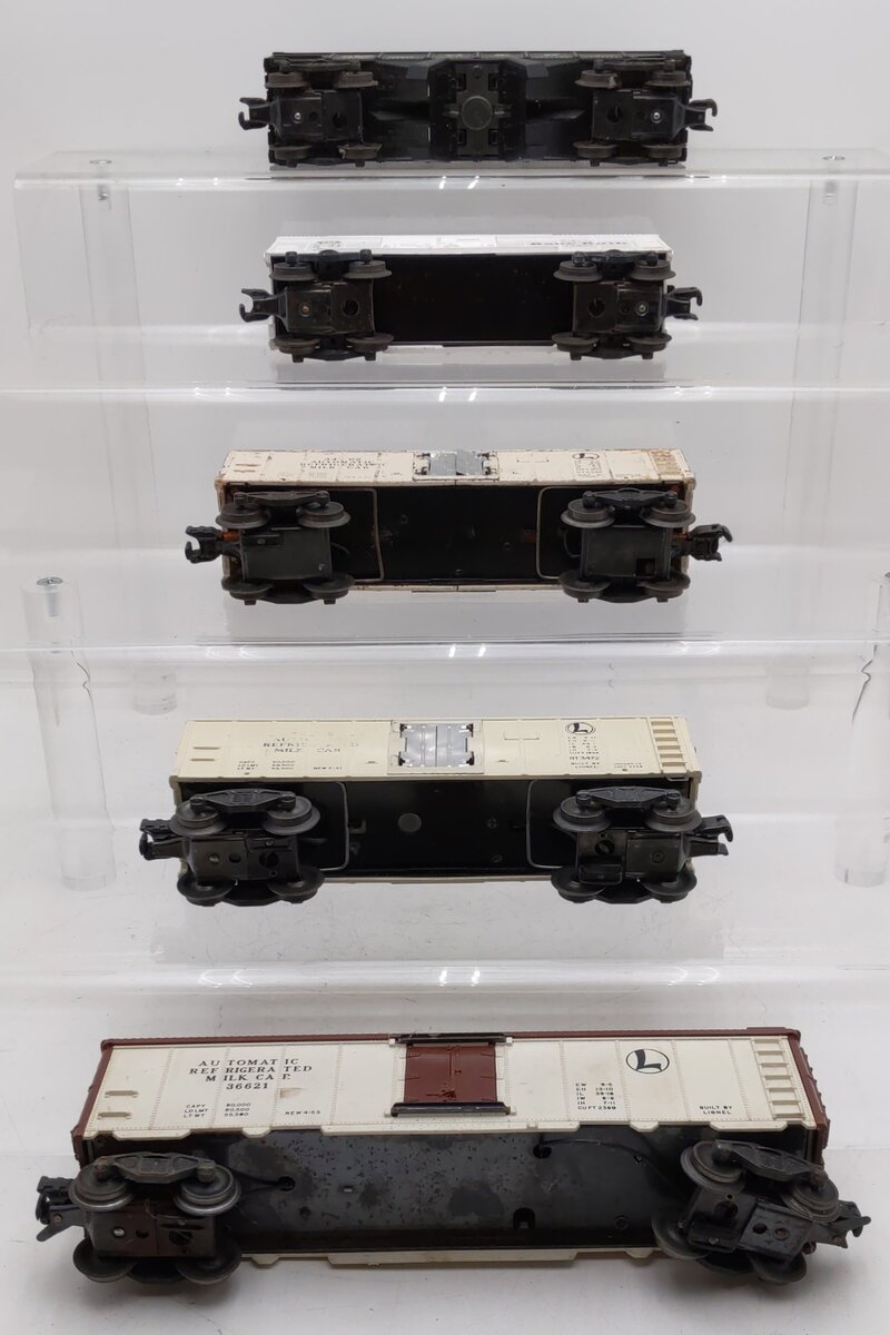Lionel Vintage O Gauge Freight Cars w/Platform #3472,22000,3462,6014,36621 [5] VG