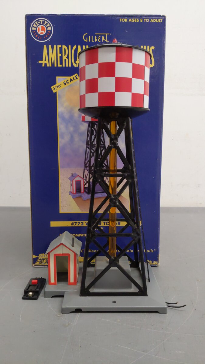 American Flyer 6-49809 S Scale Checkerboard Bubbling Water tower #772 LN/Box