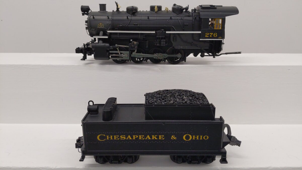 MTH 30-3147-1 O Gauge C&O 0-8-0 USRA Steam Switcher & Tender #276 with PS2 EX