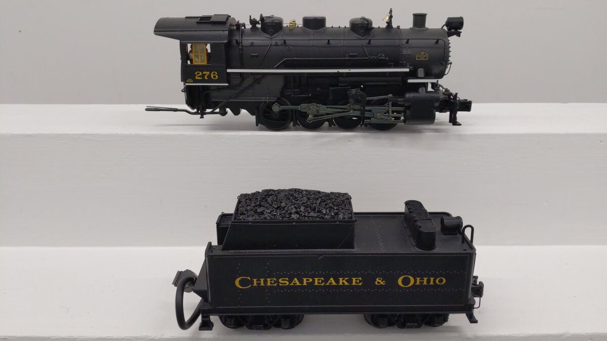 MTH 30-3147-1 O Gauge C&O 0-8-0 USRA Steam Switcher & Tender #276 with PS2 EX