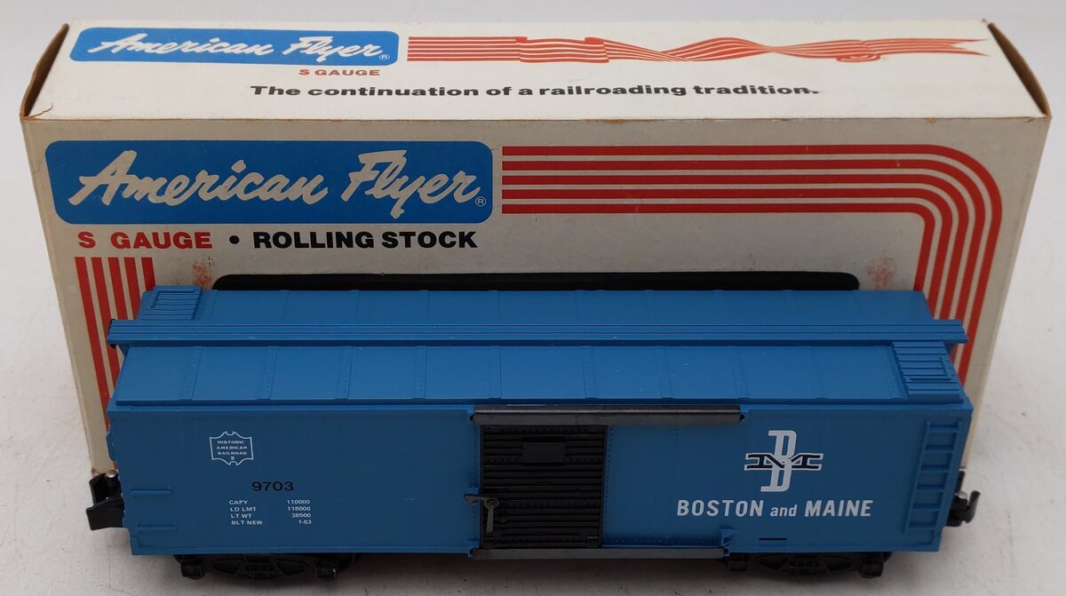 American Flyer 4-9703 S Gauge Boston & Maine Boxcar #9703 EX/Box