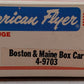 American Flyer 4-9703 S Gauge Boston & Maine Boxcar #9703 EX/Box