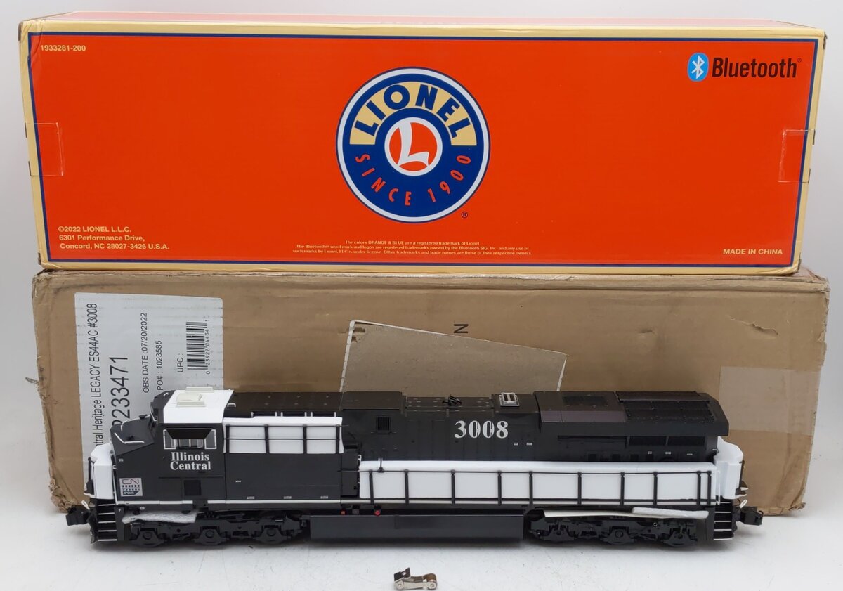 Lionel 2233471 Illinois Central Heritage ES44AC Diesel Engine #3008 w LEGACY LN/Box