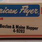 American Flyer 4-9203 S Gauge Boston & Maine 3-Bay Hopper EX/Box