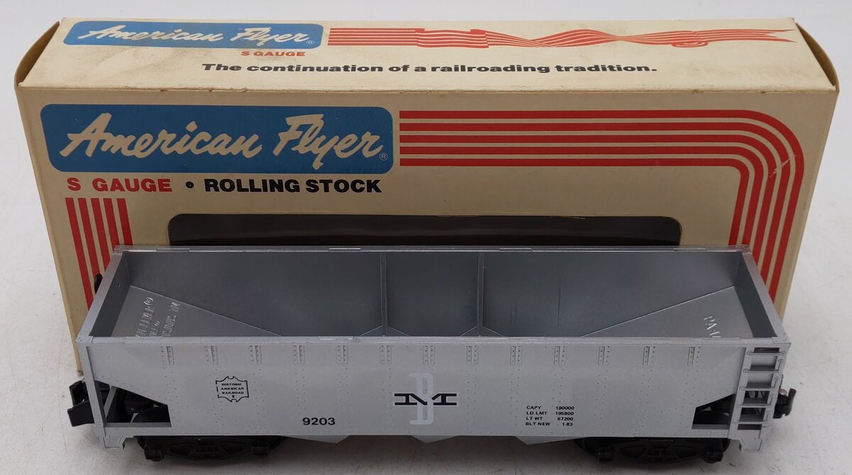American Flyer 4-9203 S Gauge Boston & Maine 3-Bay Hopper EX/Box
