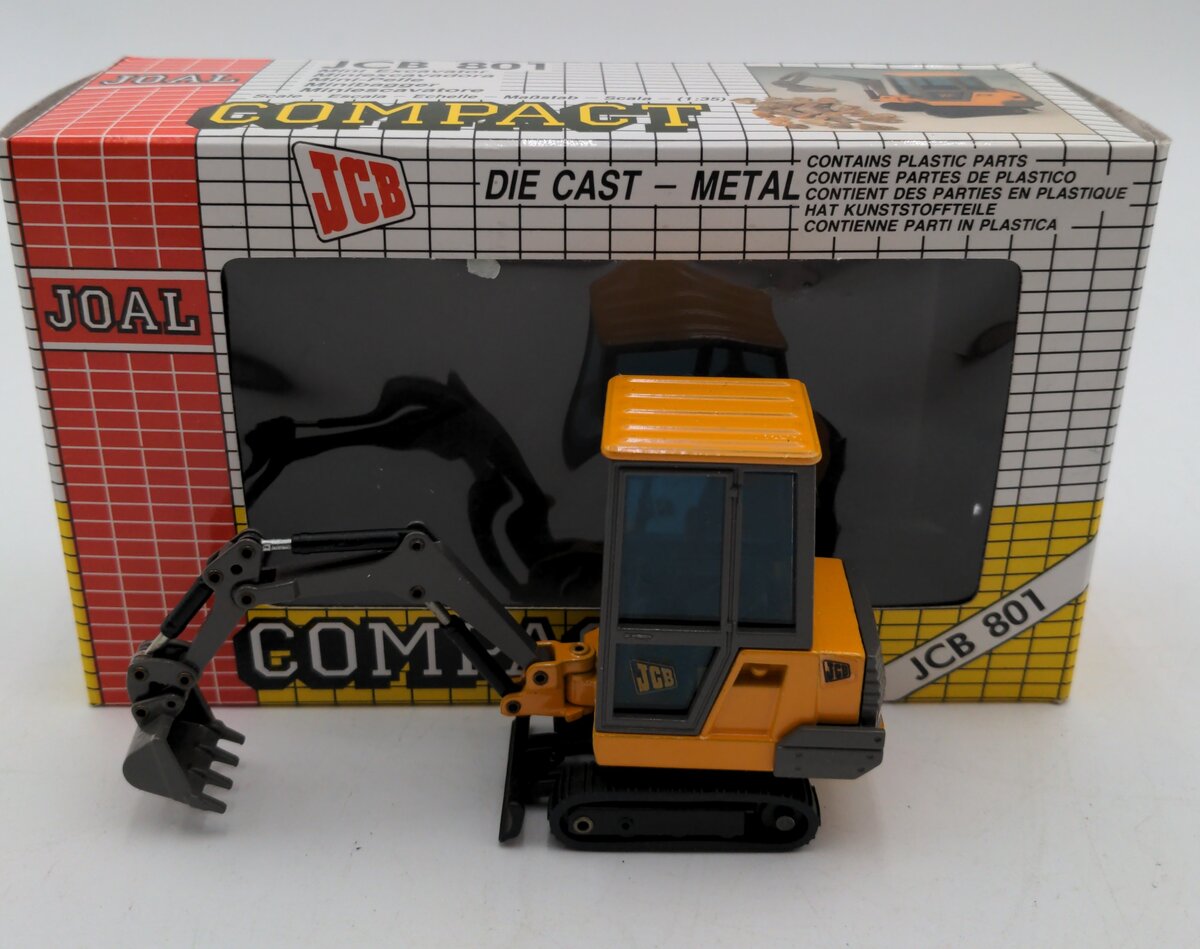 Joal 162 1:35 JCB 801 Excavator Die Cast Metal and Plastic Parts EX/Box