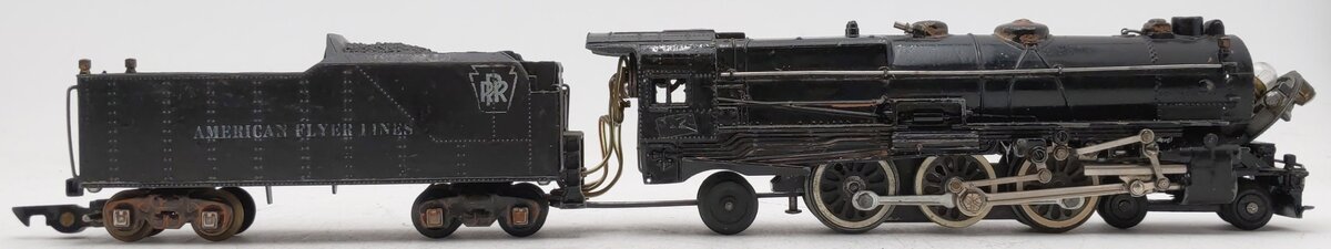 American Flyer 312AC Vintage S PRR 4-6-2 Pacific Steam Locomotive & Tender VG