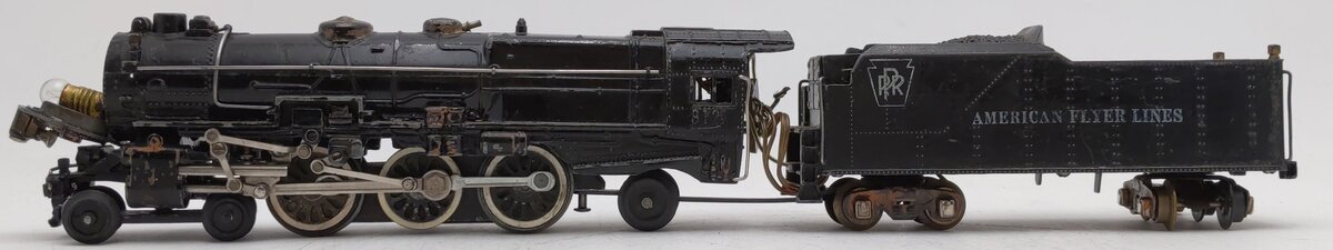 American Flyer 312AC Vintage S PRR 4-6-2 Pacific Steam Locomotive & Tender VG