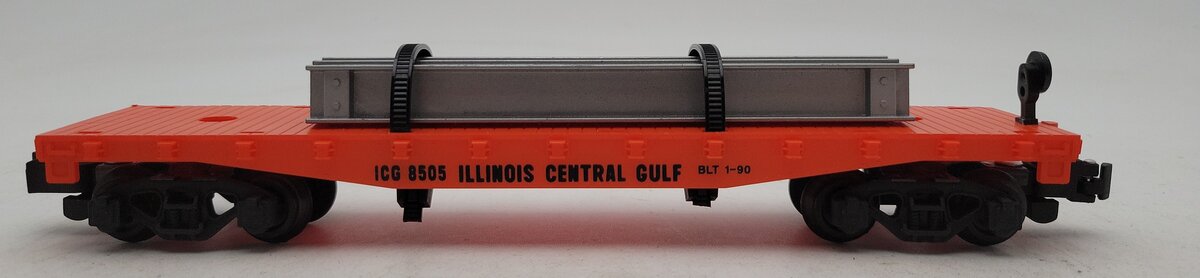 Lionel 6-48505 S Gauge Illinois Central Gulf Flat Car w/Beams #8505 LN