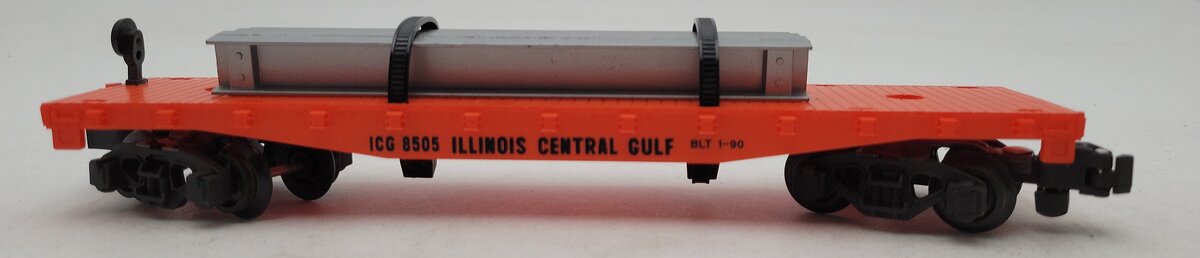 Lionel 6-48505 S Gauge Illinois Central Gulf Flat Car w/Beams #8505 LN