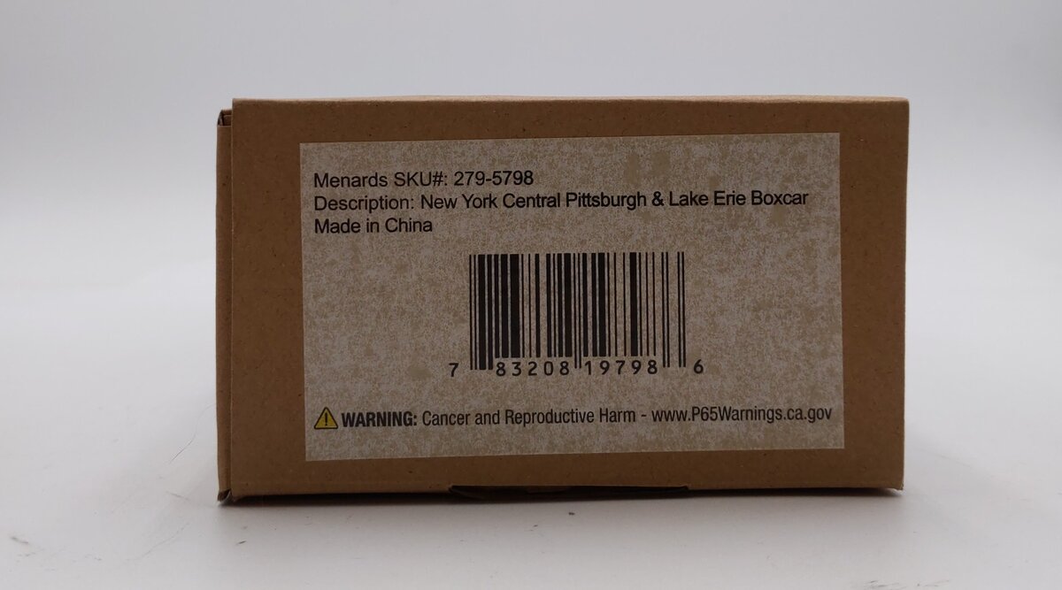 Menards 279-5798 O New York Central Pittsburgh & Lake Erie Boxcar #10129 LN/Box