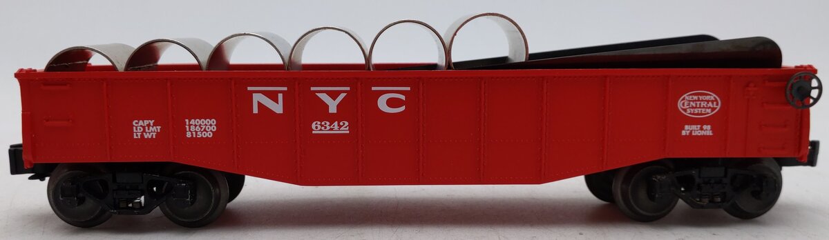 Lionel 6-19429 O Gauge New York Central Culvert Gondola w/ Culverts #6342 EX/Box
