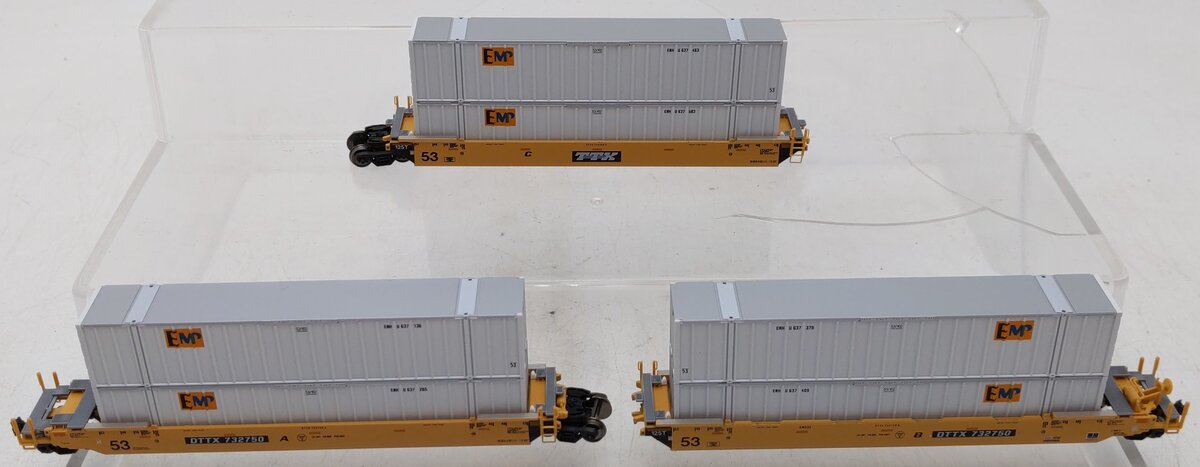 Kato 106-6115 N Scale TTX Gunderson MAXI-IV Double Stack Car Set EX/Box
