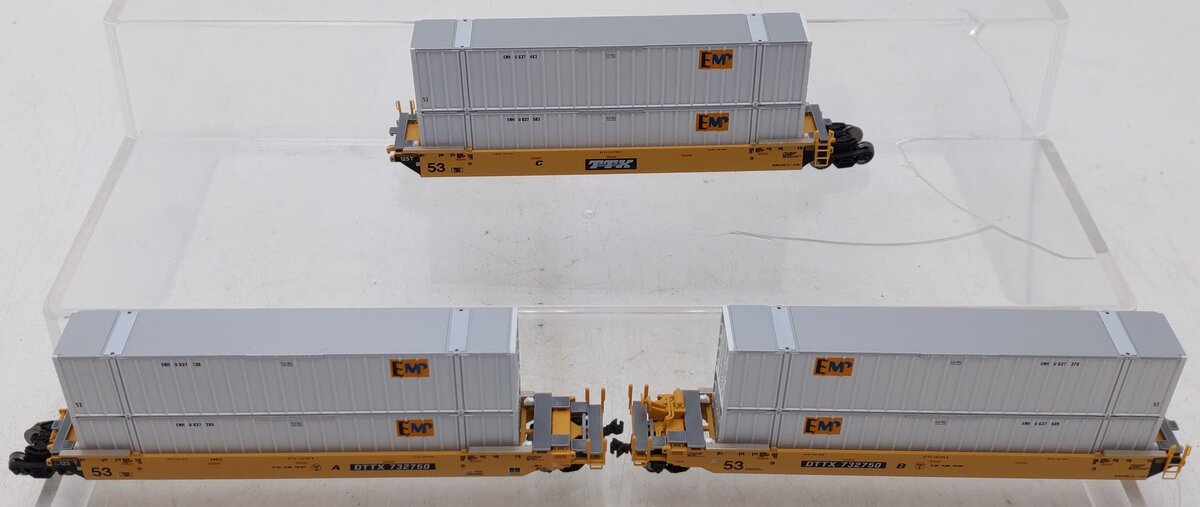 Kato 106-6115 N Scale TTX Gunderson MAXI-IV Double Stack Car Set EX/Box
