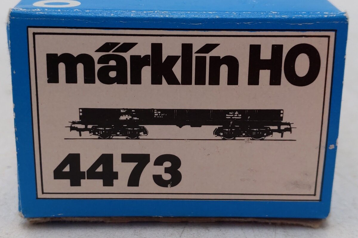 Marklin 4473 HO Scale German Federal Railway Low Side Flatcar EX/Box